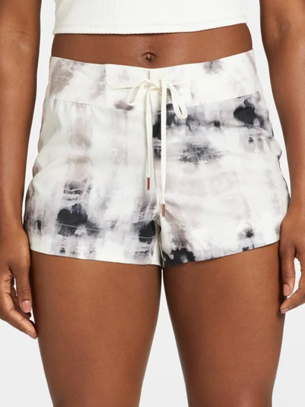 Calia Tie-Dye Black Gray White Drawstring Shorts BOard Style shors